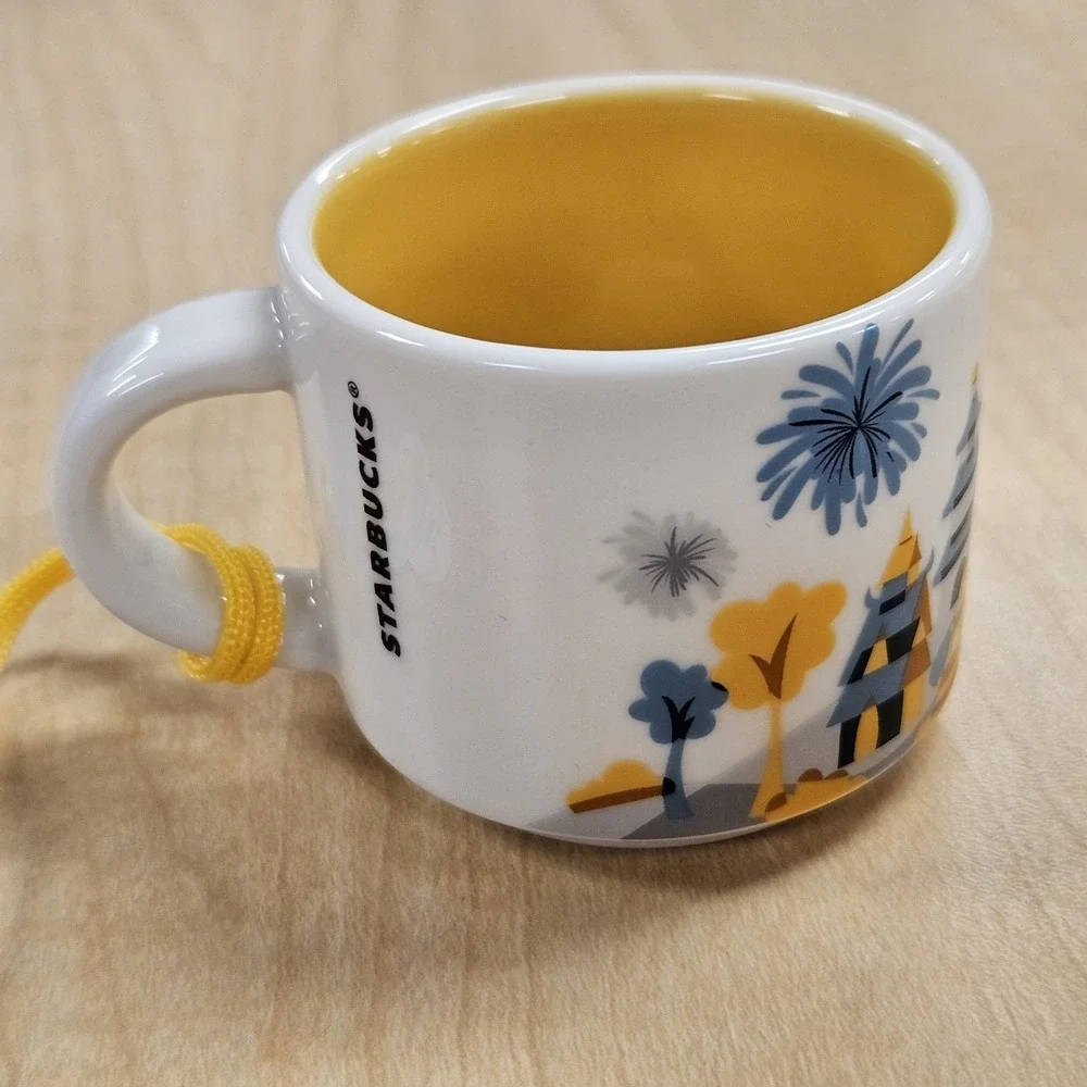 Starbucks Disney Parks You Are Here EPCOT 2 oz Mini Mug Ornament Christmas